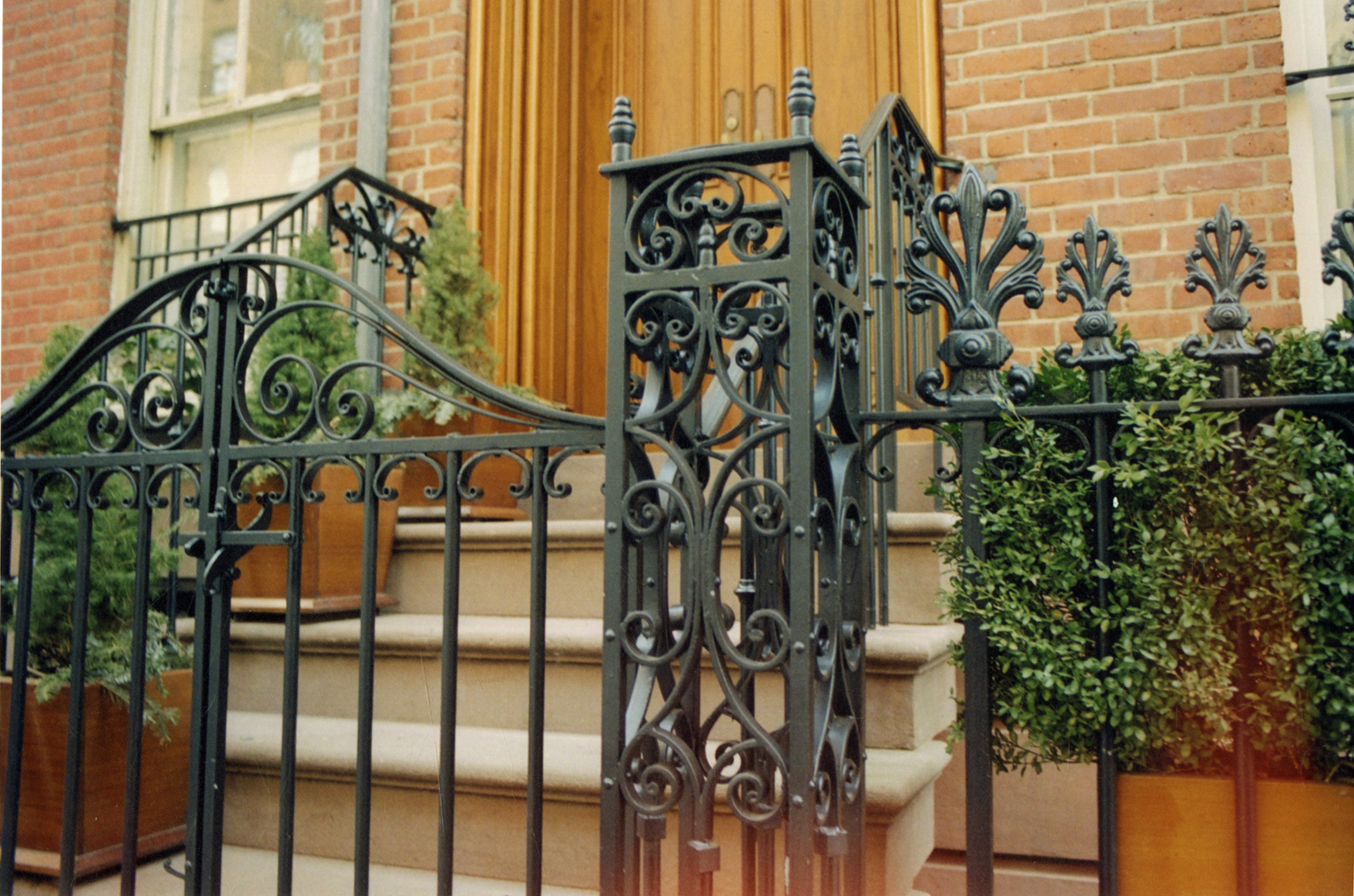Blacksmithed Entry Gate w/ Traditional Riveting for Manhattan Brownstone